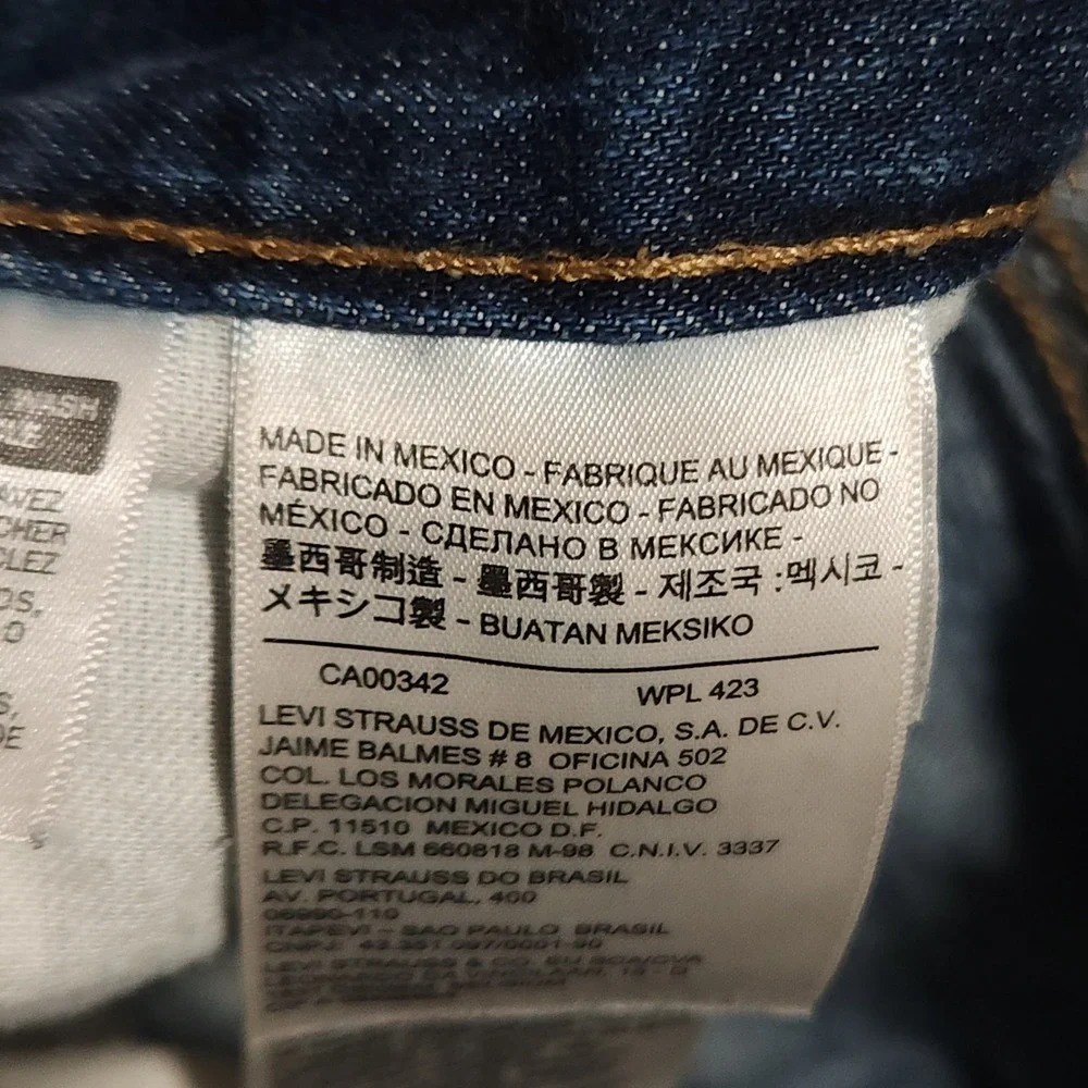Levi's 511 Jeans Men's 29x32 Slim Fit Blue Stretch Denim Mexico Cotton Blend